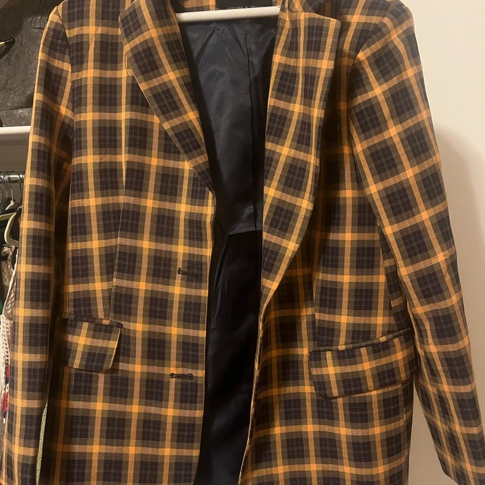 English Factory Yellow and Black Sport Coat